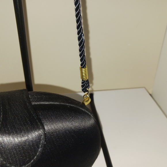 Whiting & Davis Black Satin Crossbody and/or Clutch - Picture 10 of 13